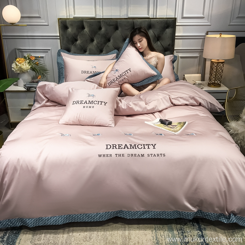 Luxury brand bedsheet egyptian cotton bed sheets bedding