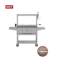 Trolley Instant BBQ Grill Large Barbecue Grill Charcoal Grill for Camping