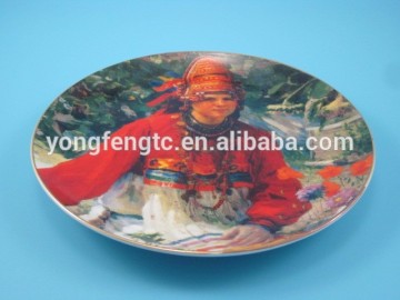 YF13107 painting ceramic plate factory