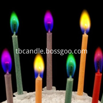 Color flame birthday candle