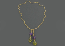 Women’s Diamond gold chain necklace with pendants