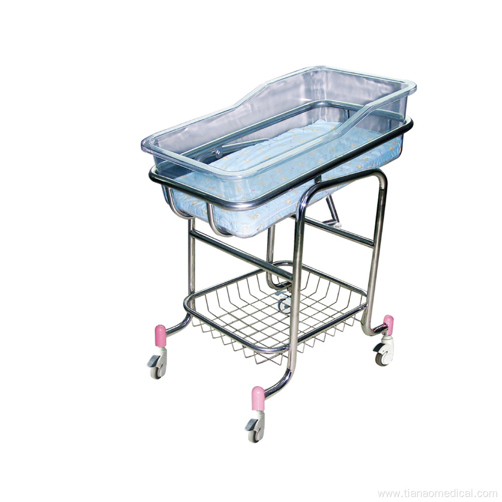 Hospital Stainless Steel Transparant Baby Crib