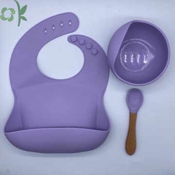 Waterproof 3 Pack Silicone Baby Feeding Bib Sets