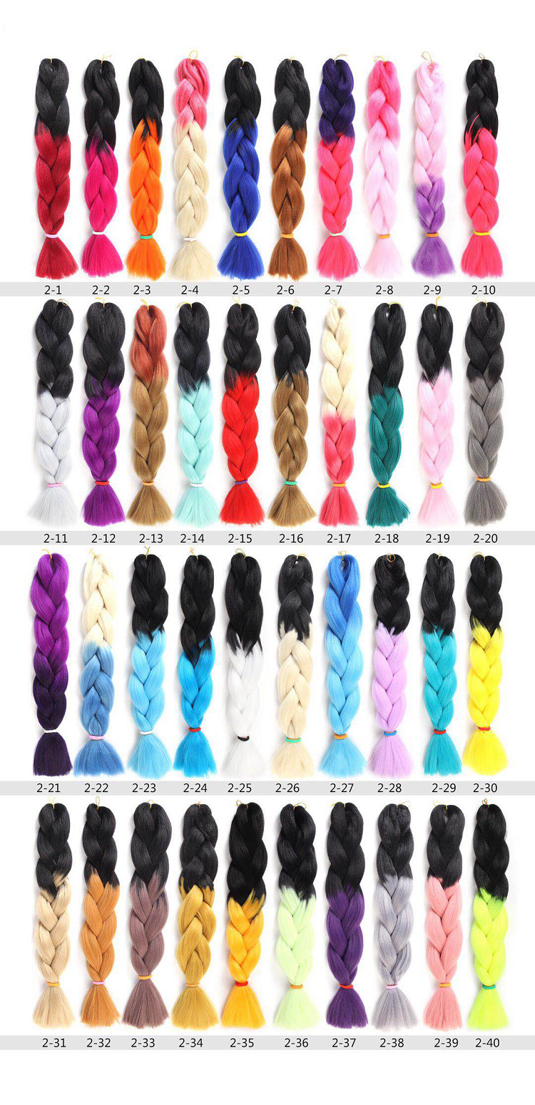 32 inch High Temperature Fiber Hair Ombre Braids Crochet Braids Jumbo Braiding Hair