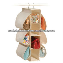 Ten Pocket Hanging Handbag Organizer with Hanger