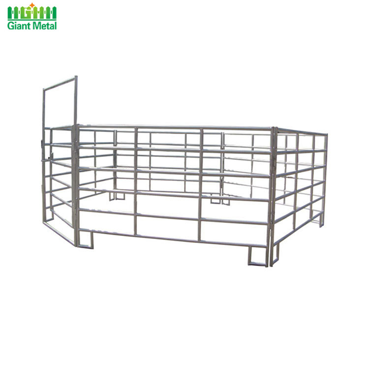 Galvanized Heavy Duty Used Livestock Horse Rail Fence