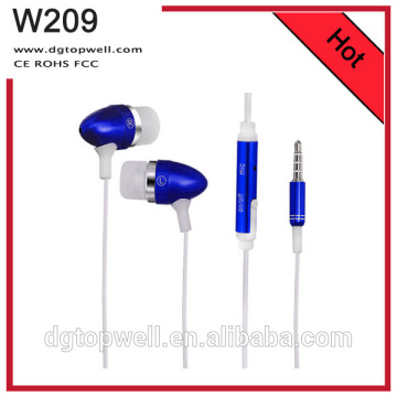 For IPhone using metal earbuds with mic/logo metal earbuds for IPhone