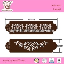 Wedding design plastic cake stencil for cake decoration