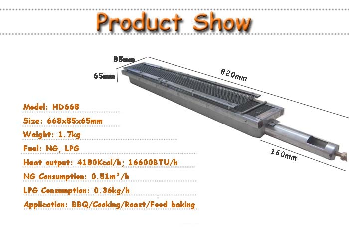 Low gas consumption no smoke rectangular gas heater