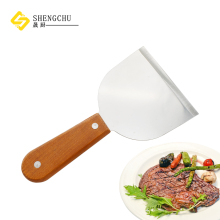 Stainless Steel Pastry Scraper Cutter with Wooden Handle