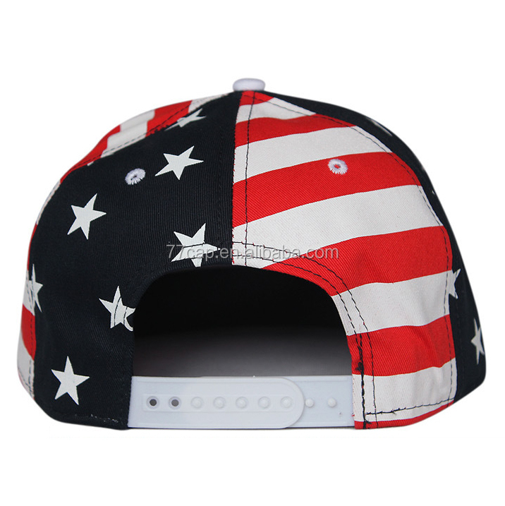 printed american flag hat