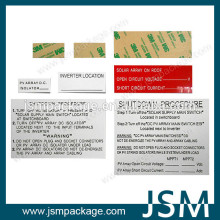 Custom Safety warning label for outdoor