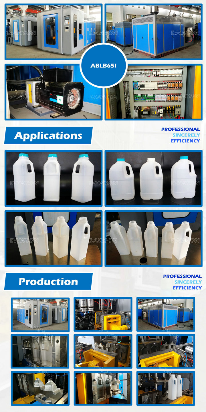 CE Proved Customer Shape Mould Design Multiple Head Small Volume Cans Extrusion Blow Molding Machine for 1L Oil Bottles