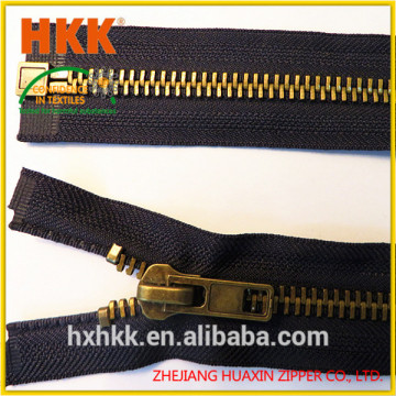 10# Antiq Brass Open-End Zipper