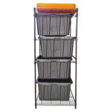 Sliding turnover box storage rack