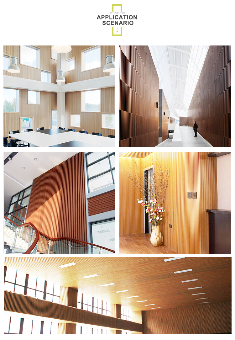 Morden Design Indoor Wood Plastic Composite Types Of Acoustic Ceiling Board