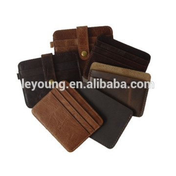 Leather Wallet Card Holder Business Card Case
