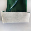 الأخضر البلاستيكية المطلي السلامة المطاط العمل اليد قفاز