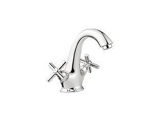 Contemporary Chrome plated Basin Mixer Taps Deck Mounted /