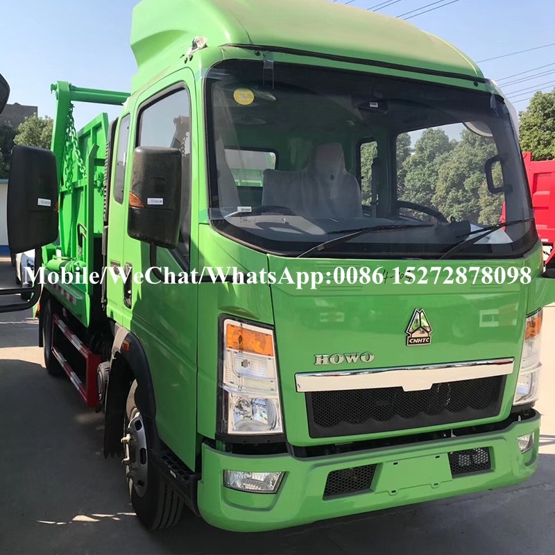 Howo Skip Carger Bassbage camión (7) HOWO Skip Loader Garbage Truck (7)