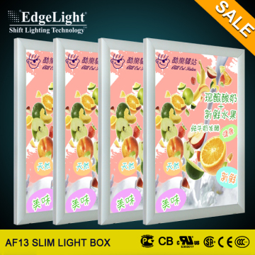 Edgelight Customized Design aluminum frame clip type single side light box with High Quality