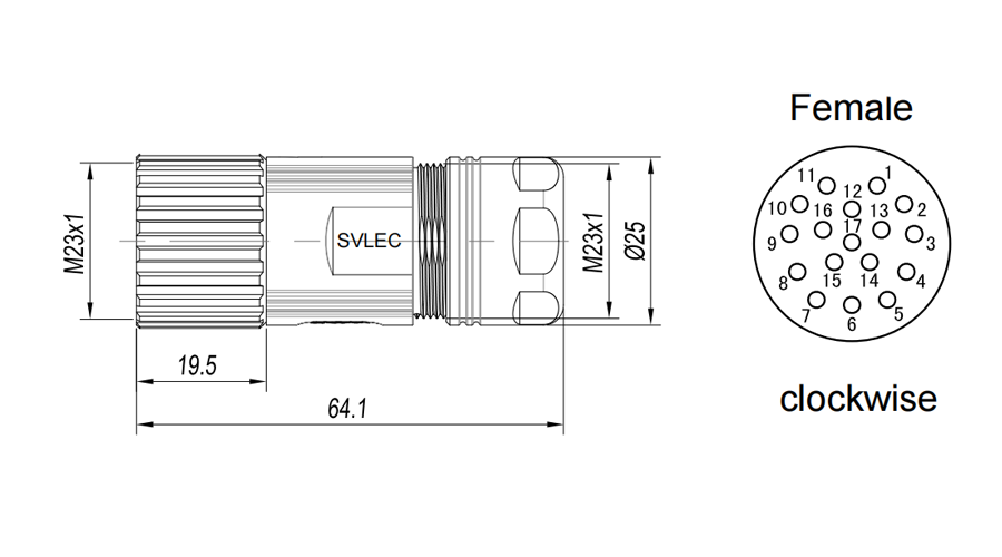 M23 Servo Connector