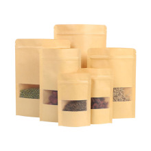 Transparent Window Kraft Paper Self - Sealing Bag