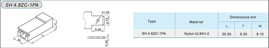 Enchufe de vaina dura del terminal hembra de nylon Nylon Female Terminal Hard Sheath Plug