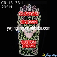 20 Inch Pageant Crown Angel Wing Shape CR-13133-1