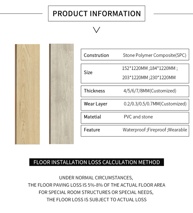 China Wholesale Good Quality Vinyl Flooring Tile Rcb/Spc/Lvt+Loose Lay/Glue Down/Dry Back/Click/DIY Spc Flooring