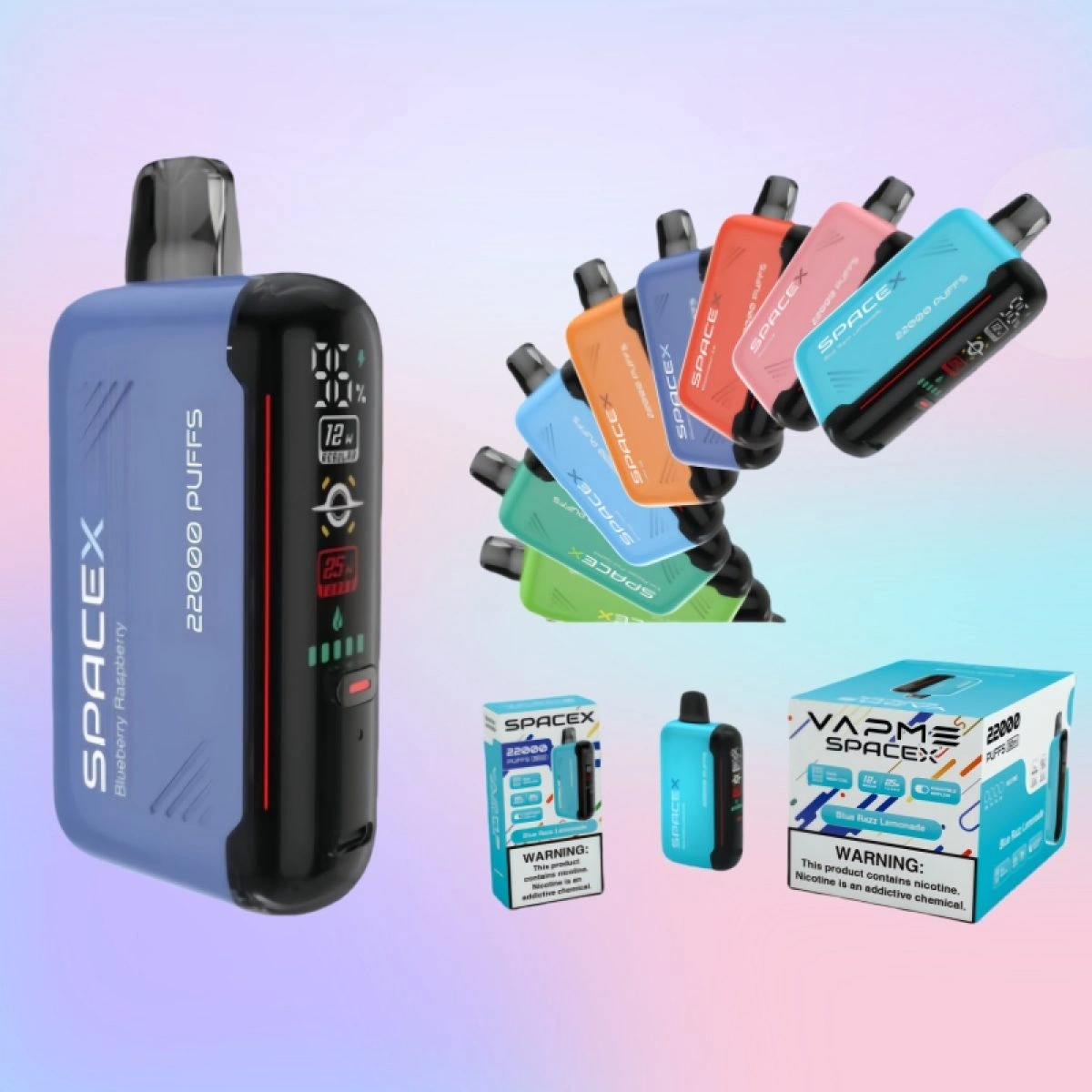 VapMe SpaceX 22000 Puffs Vape Grousshandel Slowenien China Fabrikant