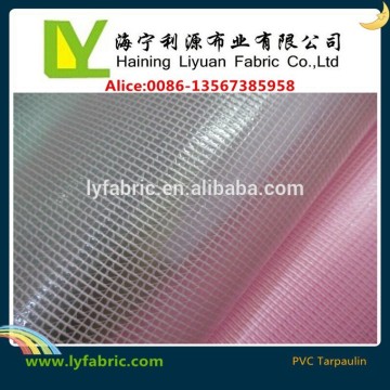 0.25mm-0.5mm PVC mesh transparent tarpaulin for file, bag, document,etc