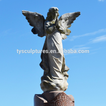 Wholesale traditional religious standing marble praying angel statue