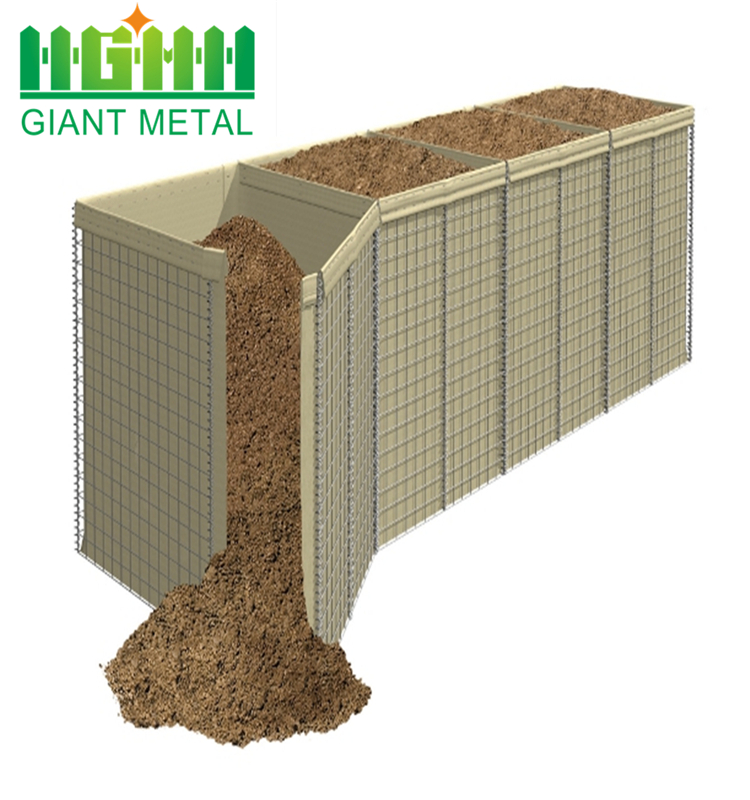 High Quality Sand filled gabion hesco blast wall