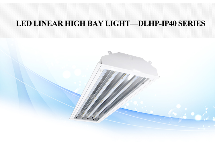 IP40 Suspended LED T8 Type Led Linear High Bay Light for Warehouse Industrial retail Shopping mall