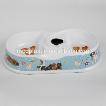 Multi function double plastic pet dog bowls