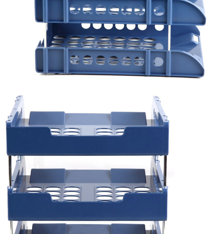 High quality office ps plastic desk organizer 3 tier document Tray