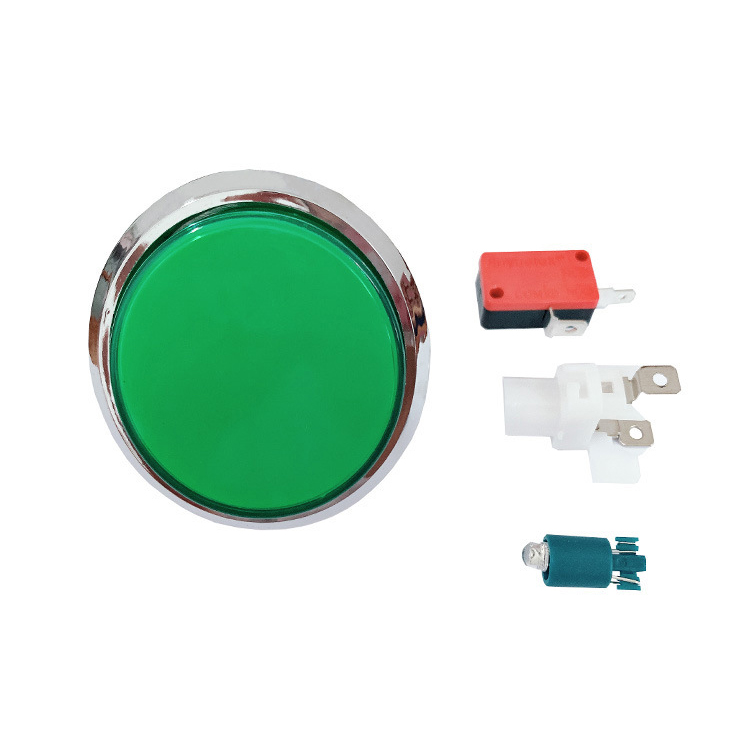 60 mm plano de electroplating ronda botón Push Botón de interruptor