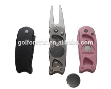 foldable golf pitch tool for golf grass repair