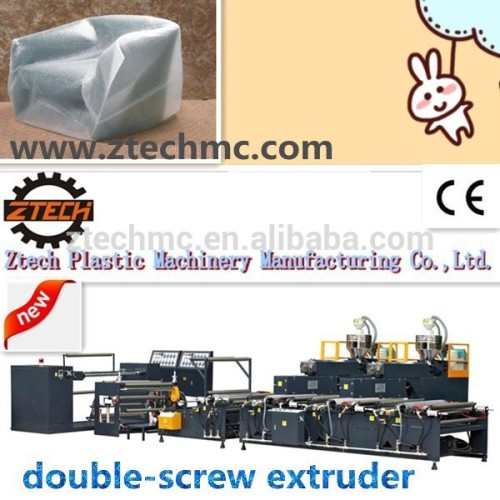 passed CE certificate 3 layer PE bubble wrap film machine/double-screw exturder