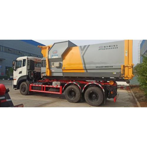 Dongfeng 6x4 hook lift hydraulic arm garbage truck