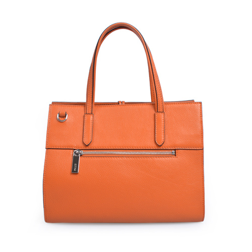 Colorful Smooth Leather Lady Business Travel Tote Handbags