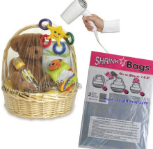 Shrink wrap basket bag of Square bottom
