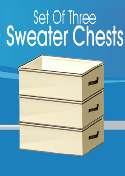 set of three sweater chests