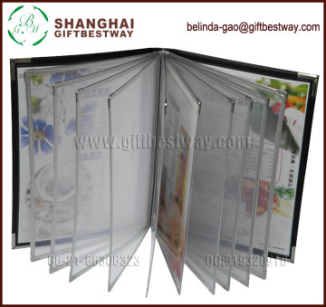 High quality factory price food menu design, embossed menu folder, desserts menu holder                        
                                                Quality Choice