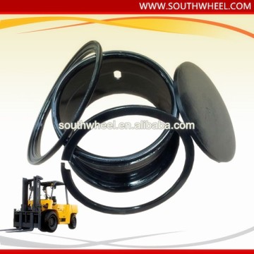 Multi-piece steel wheel rim 4.33R-8 for forklift tire 18x7-8