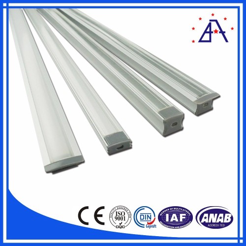 6063 LED Lighting Aluminium Bar, Aluminium Extruded LED Profiles T5