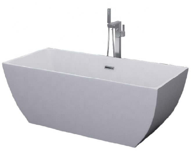 Freestanding Spa Bathtub Independent Acrylic Bathtub with Shower Faucet