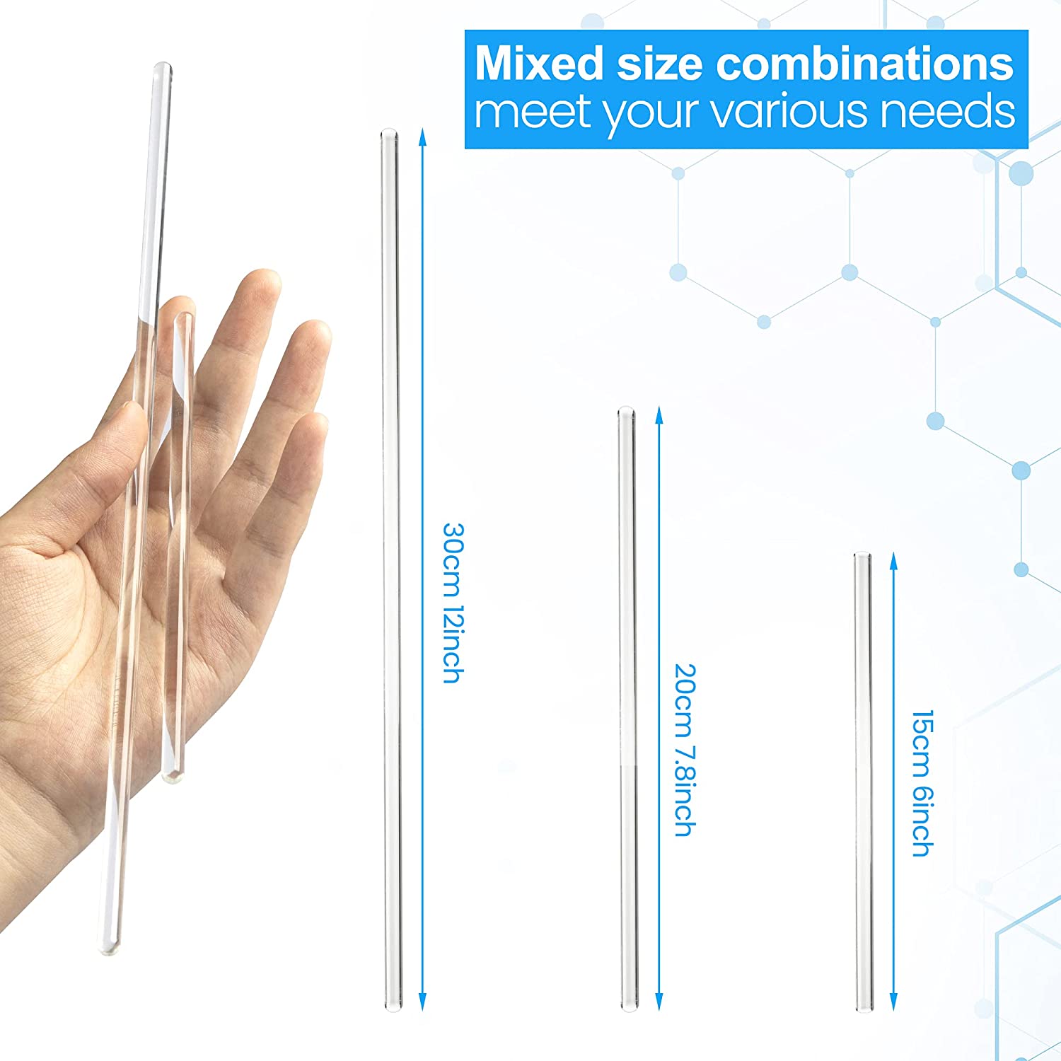 Laboratory Mixing Borosilicate Glass Stirring Stick Stirrer Rod