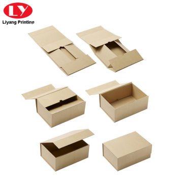 Brown Paper Box Kraft Cardboard Magnetic Lid